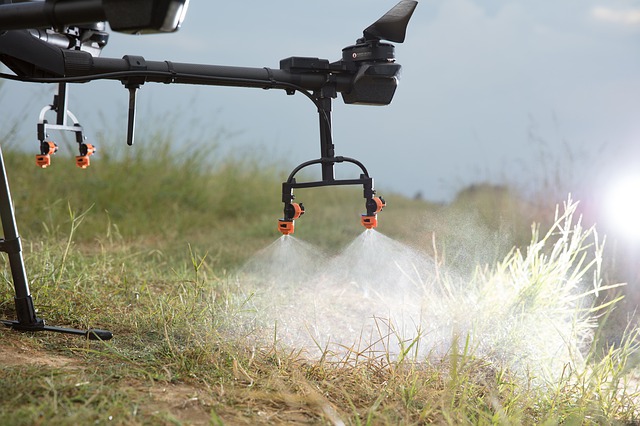 Pflanzenschutzmittelversprhen durch-Drohne