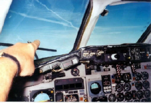 Sicht aus dem Cockpit (anderes Flugzeug, andere Situation)